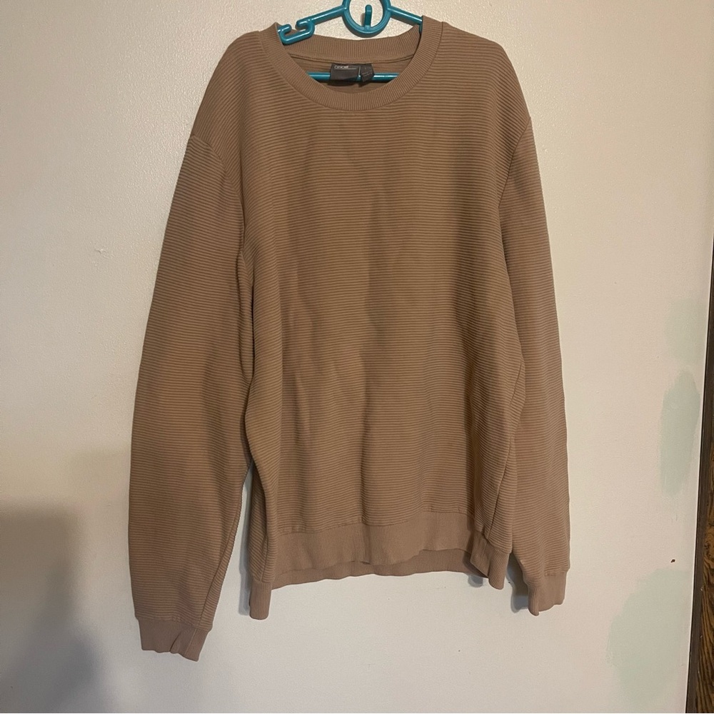 ASOS Men's Tan Crewneck Sweater